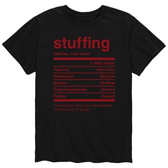 Men's Stuffing Nutrition Facts Tee