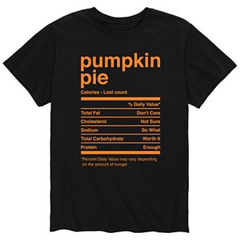 Men's Pumpkin Pie Nutrition Facts Tee