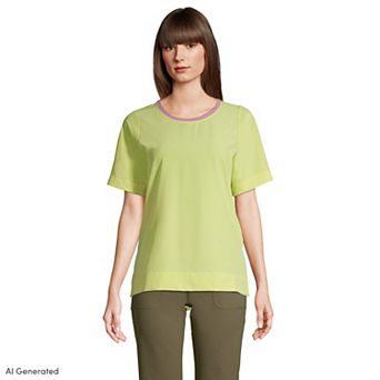 Women's Lands' End 365 Commuter Elbow-Sleeve Tunic Top