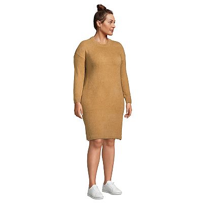 Plus Size Lands End Lounge Crewneck Sweater Dress