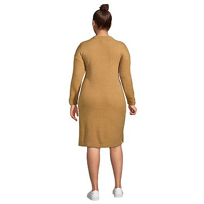 Plus Size Lands End Lounge Crewneck Sweater Dress