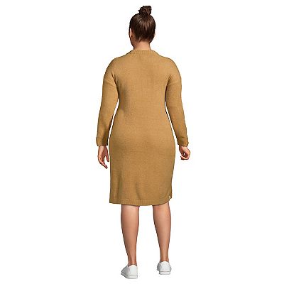 Plus Size Lands End Lounge Crewneck Sweater Dress