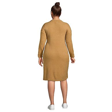 Plus Size Lands' End Lounge Crewneck Sweater Dress