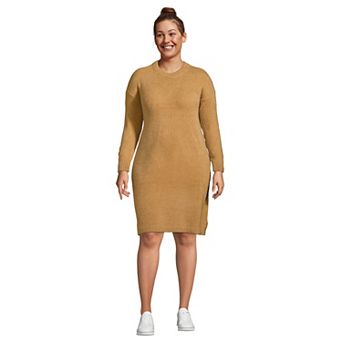 Plus Size Lands' End Lounge Crewneck Sweater Dress