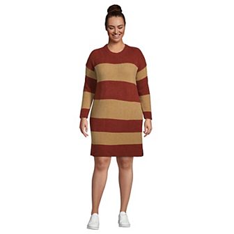 Plus Size Lands' End Lounge Crewneck Sweater Dress