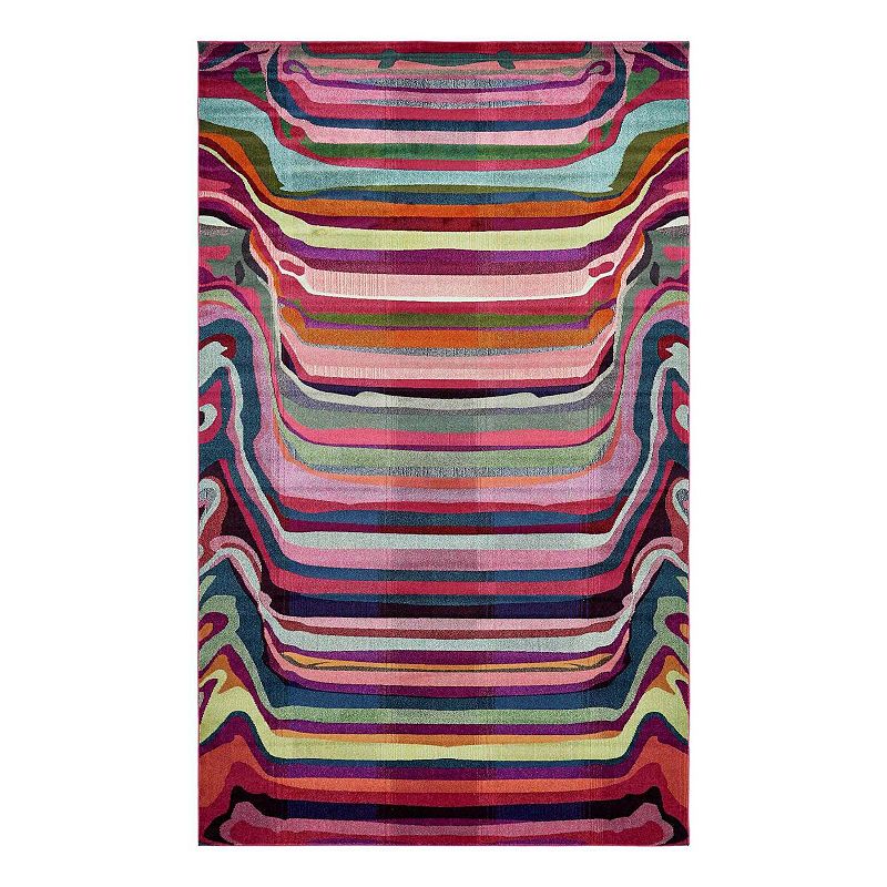 Unique Loom Destin Chromatic Rug, Multicolor, 8Ft Rnd