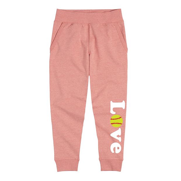 Girls 7 16 Love Softball Jogger Pants