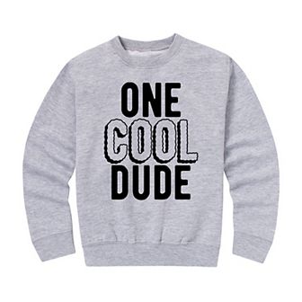 Boys 8-20 One Cool Dude Crew Fleece Sweatshirt