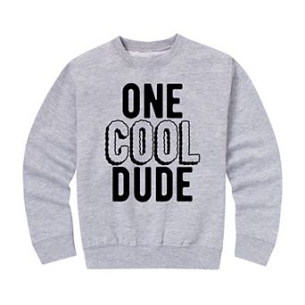 Boys 8-20 One Cool Dude Crew Fleece Sweatshirt