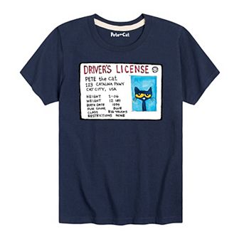 Boys 8-20 Pete The Cat Drivers License Graphic Tee