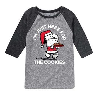 Boys 8-20 Peanuts The Cookies Raglan