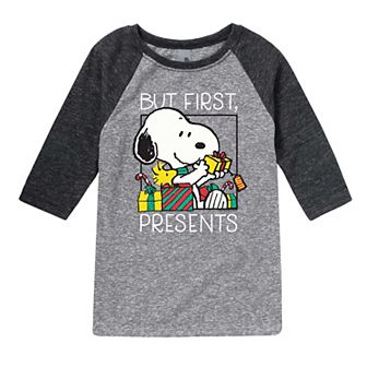 Boys 8-20 Peanuts Presents First Raglan