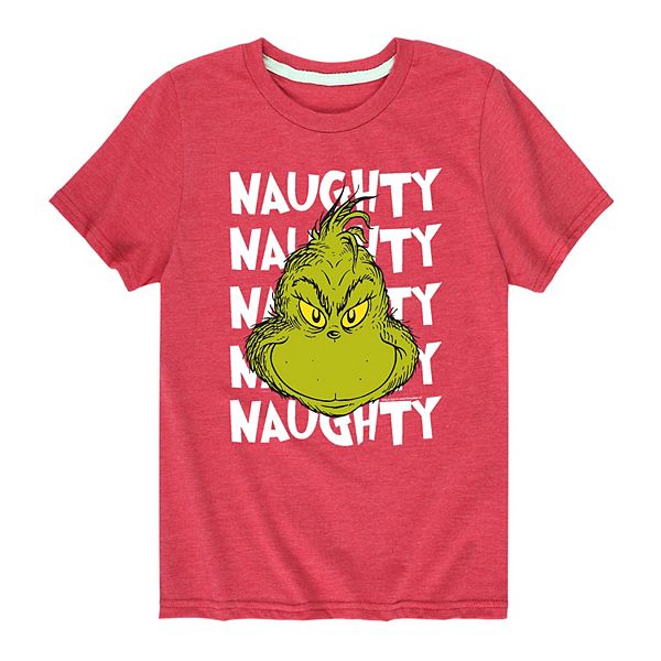 Boys 8-20 Dr. Seuss' The Grinch Who Stole Christmas Naughty Graphic Tee