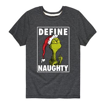 Boys 8-20 Dr. Seuss' The Grinch Who Stole Christmas Naughty Graphic Tee