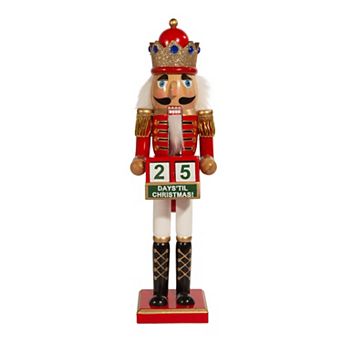 Kurt Adler 15" Red King Nutcracker with Calendar