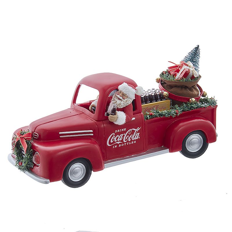 Coca-Cola Santa Pickup Truck Table Decor, Multicolor