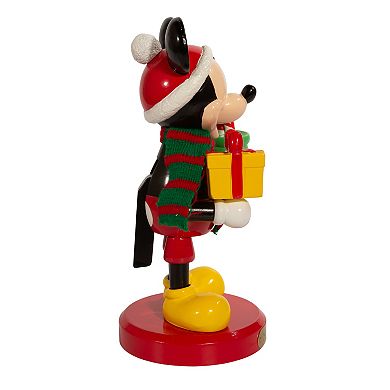 Disney 10" Mickey Mouse with Present Nutcracker by Kurt Adler