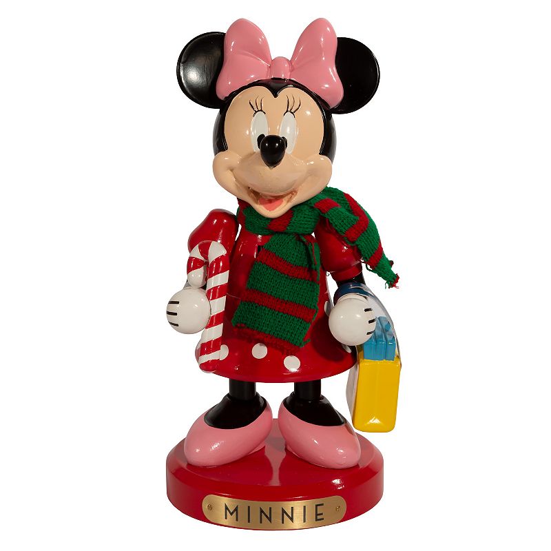 Disney 10 Minnie Mouse with Candy Cane Nutcracker by Kurt Adler, Multico