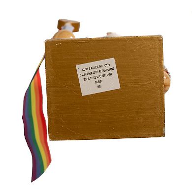 Gay Pride Flag Christmas Nutcracker Floor Decor