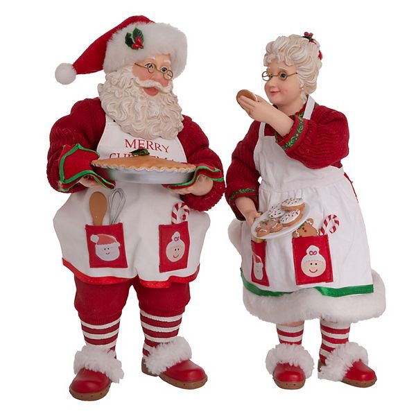 Fabriche Mr. and Mrs. Santa Christmas Table Decor 2-piece Set