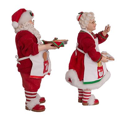 Fabriche Mr. and Mrs. Santa Christmas Table Decor 2-piece Set