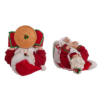 Fabriche Mr. and Mrs. Santa Christmas Table Decor 2-piece Set