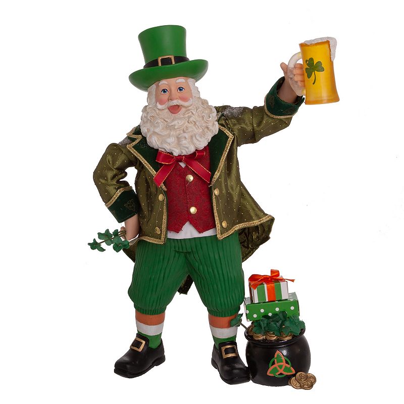 48982712 Fabriche Irish Santa Musical Christmas Table Decor sku 48982712