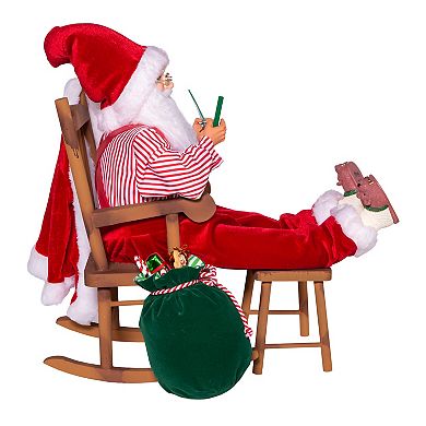 Kringle Klaus Santa Sitting in Chair Christmas Floor Decor