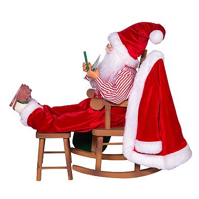 Kringle Klaus Santa Sitting in Chair Christmas Floor Decor