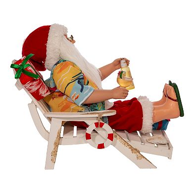 Santa Beach Chair Christmas Table Decor