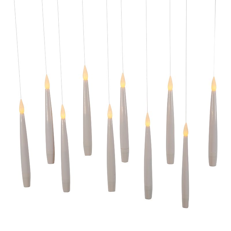 Kurt Adler Battery-Operated 6 Floating Candles with String 10-Piece Orna
