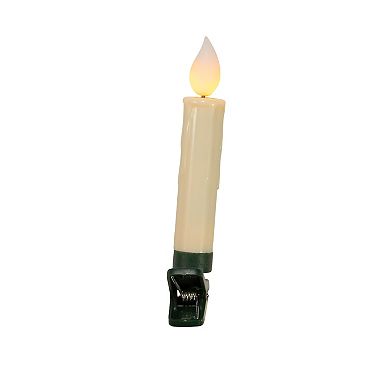 Kurt Adler Battery-Operated 4" Two-Tone LED Candle with Clip 10-Piece Set