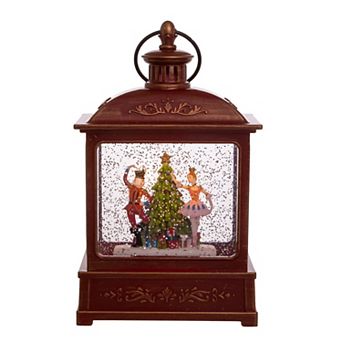 Kurt Adler 8" Battery-Operated Lit Nutcracker Swirl Water Lantern