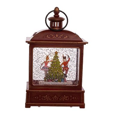 Kurt Adler 8" Battery-Operated Lit Nutcracker Swirl Water Lantern