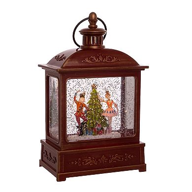 Kurt Adler 8" Battery-Operated Lit Nutcracker Swirl Water Lantern