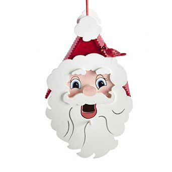 Santa Head Birdhouse Christmas Ornament