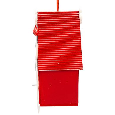 Santa Head Birdhouse Christmas Ornament