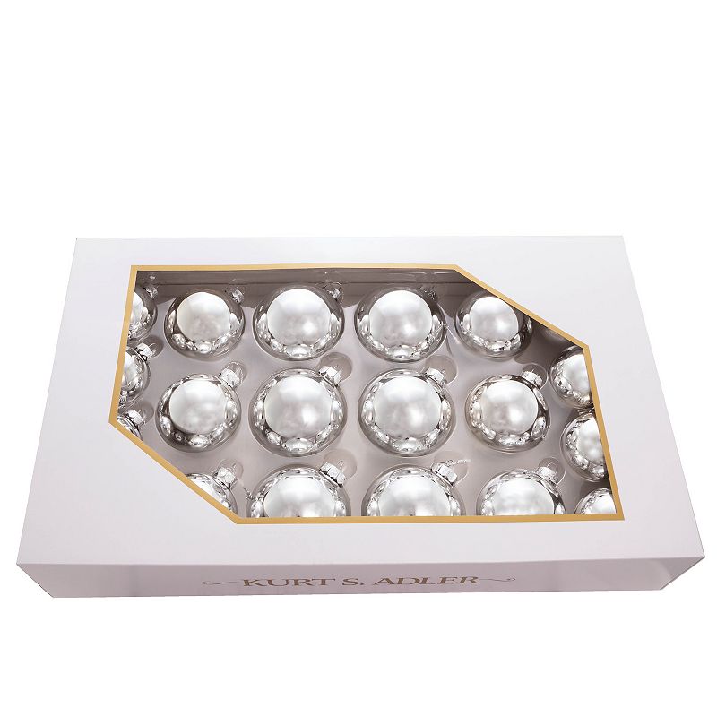 UPC 086131581021 product image for Kurt Adler Shiny Silver Glass Ball 20-piece Ornament Set, Multicolor | upcitemdb.com