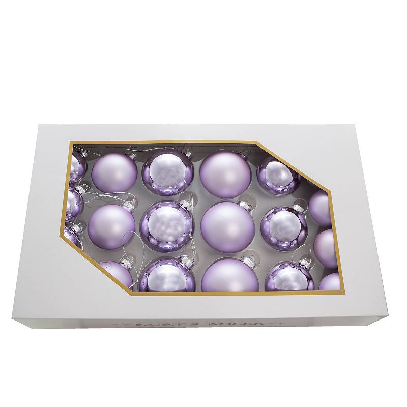 Shiny & Matte Lavender Ball Christmas Ornament 20-piece Set, Purple