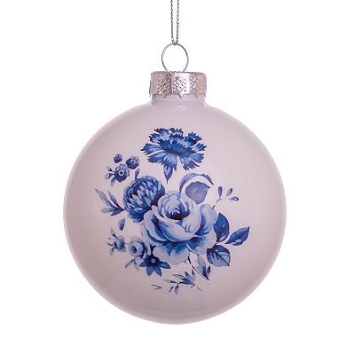 Delft Inspired Blue Ball Christmas Ornament 6-piece Set