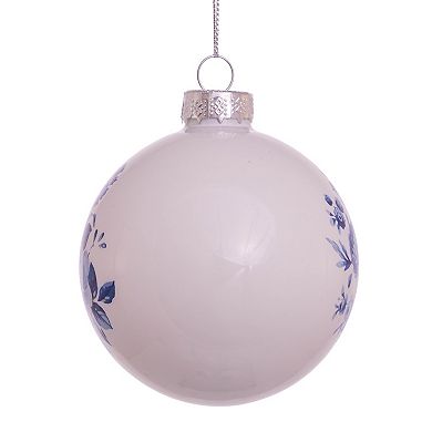 Delft Inspired Blue Ball Christmas Ornament 6-piece Set