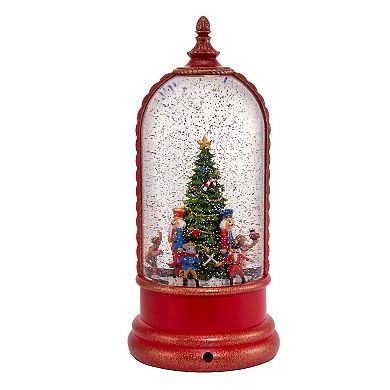 USB Light-Up Musical Nutcracker Water Globe Christmas Table Decor