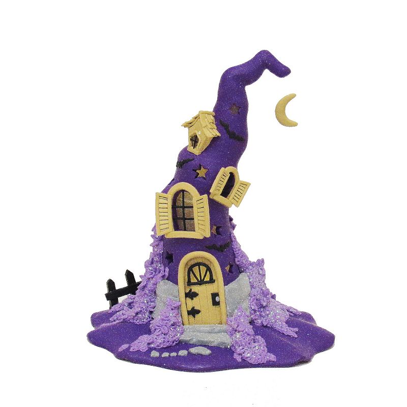 30648050 Halloween Purple LED Witch Hat Table Decor sku 30648050