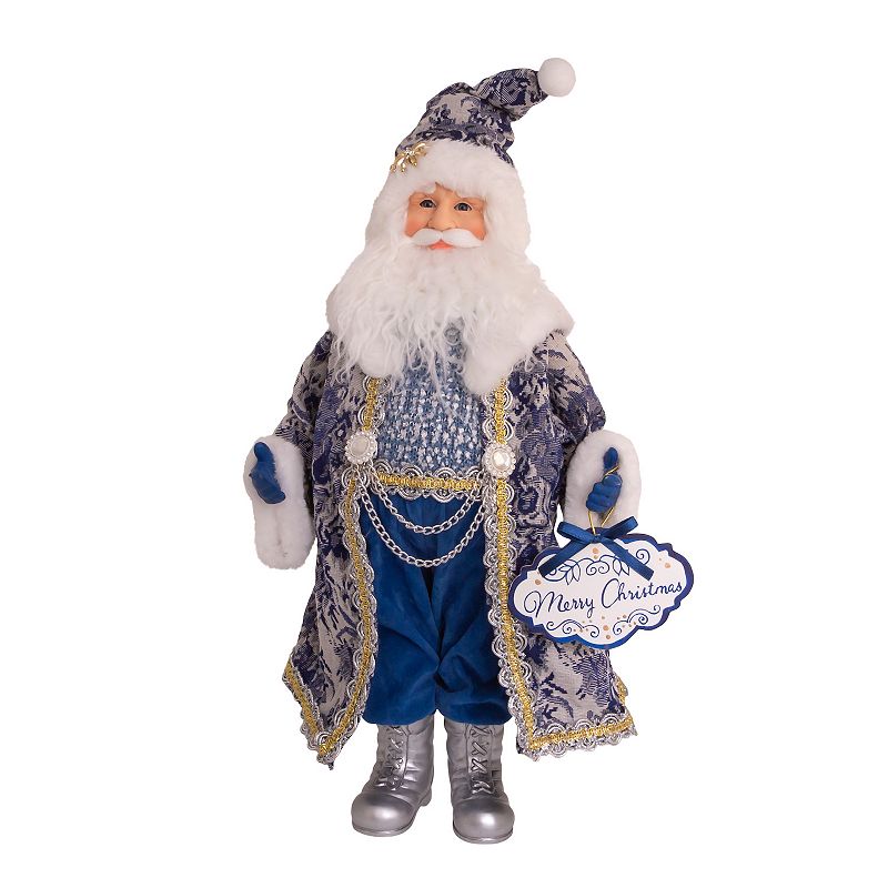 69900524 Blue Santa Figurine Floor Decor sku 69900524