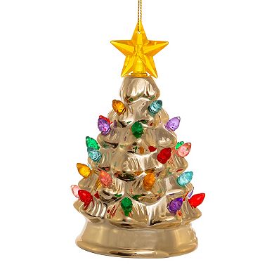LED Gold Finish Tree Christmas Ornament
