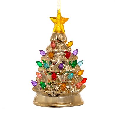LED Gold Finish Tree Christmas Ornament