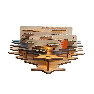 Light-Up Christmas Tree Village Floor Decor