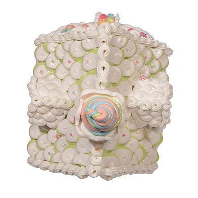 Light-Up Pastel Faux Gingerbread House Christmas Table Decor