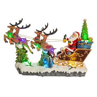LED Musical Santa Sleigh Table Decor