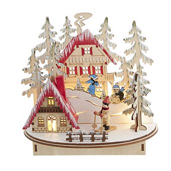 Light-Up Ski Resort Village Christmas Table Decor
